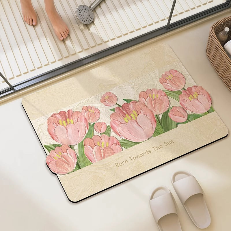 Diatomaceous Earth Bath Mat for Quick-Dry Bathroom Comfort