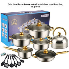 GoldHandleNon-StickB+Kettle+Tableware