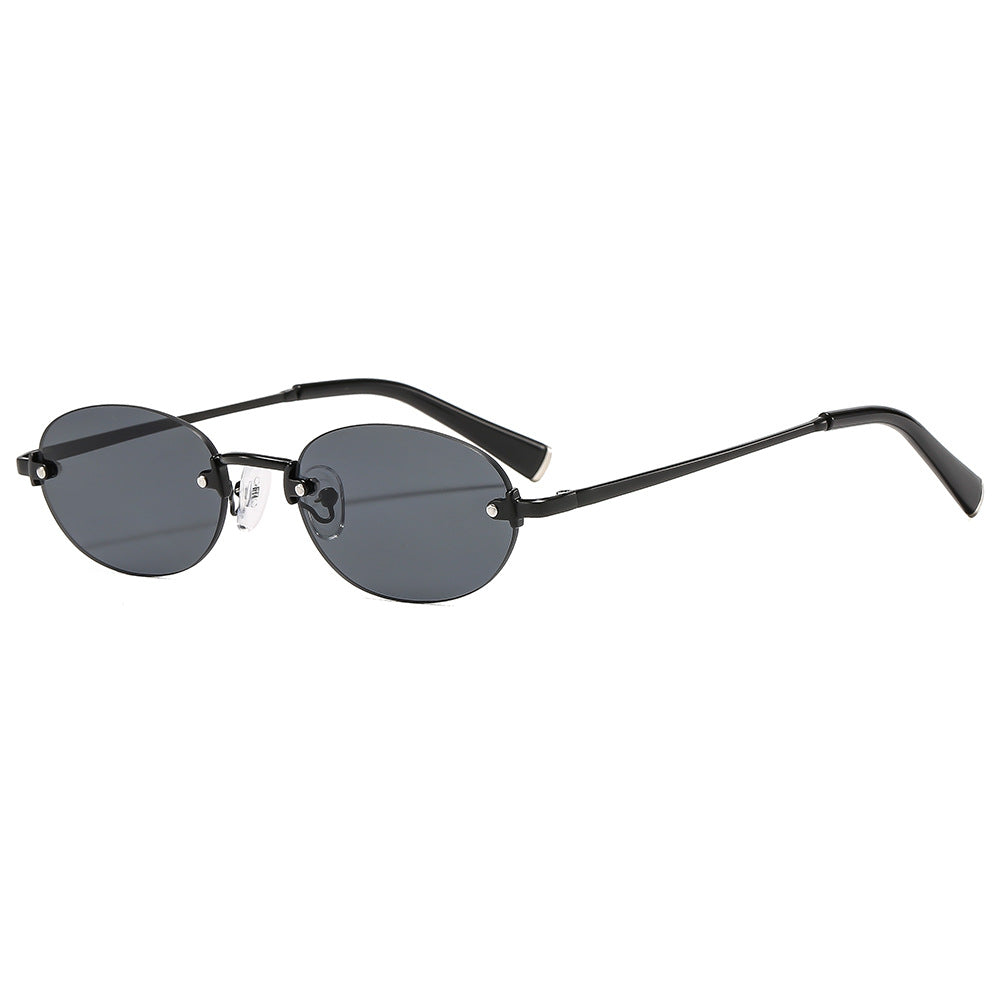 UV400 Fashion Oval Frameless Sunglasses for Eye Protection