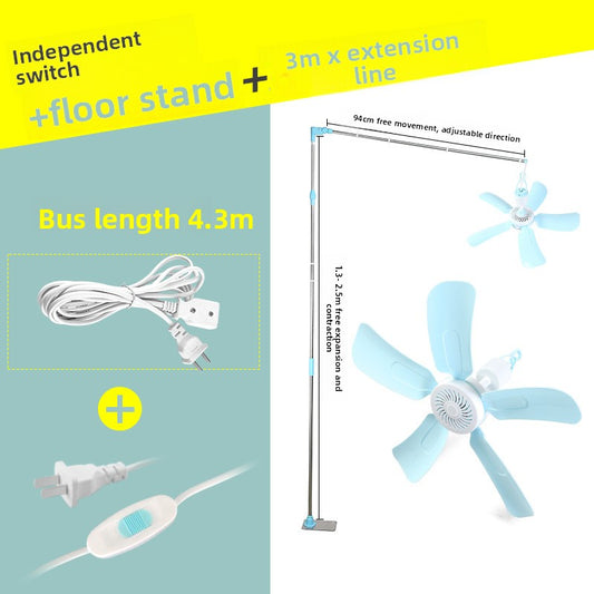 Mini Ceiling Fan with Strong Wind Power and Quiet Cooling