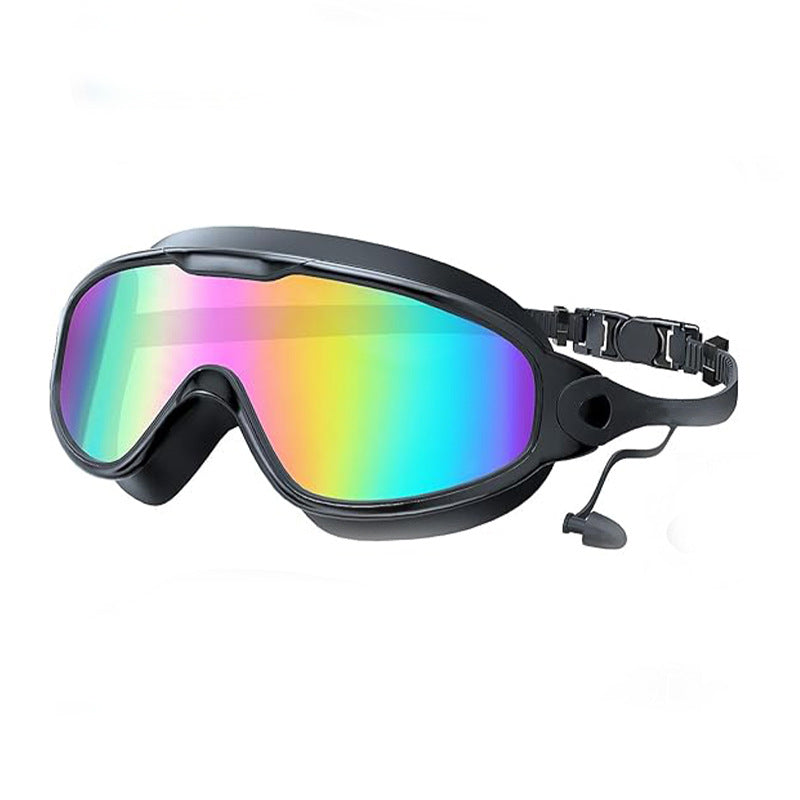 Large Frame Anti Fog Swimming Goggles With Earplugs Uses Now