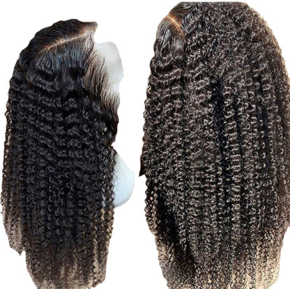Brazilian Curly Lace Front Human Hair Wigs Natural Style