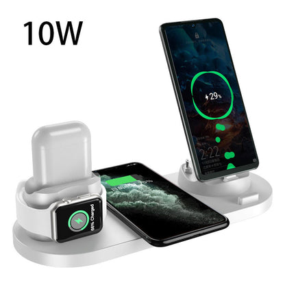 6 in 1 Wireless Charger for iPhone Phone Watch Fast Charging