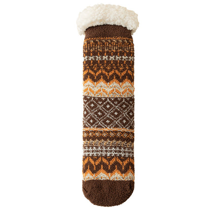 Women Fleece Lined Anti Slip Socks