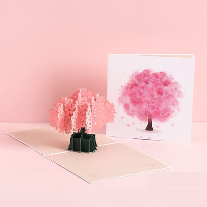 Buy 3D Laser Cut Handmade Sakura Kissing Lover Greeting Card