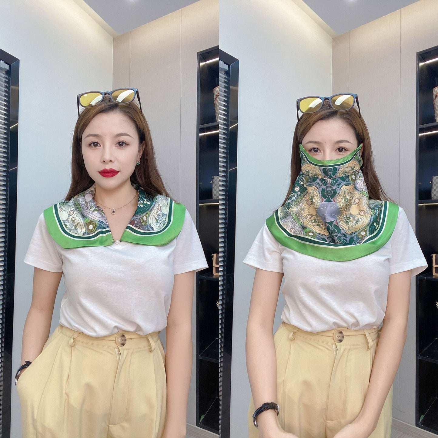 Buy Female Printed Breathable Eye Corner Protection Summer Mask