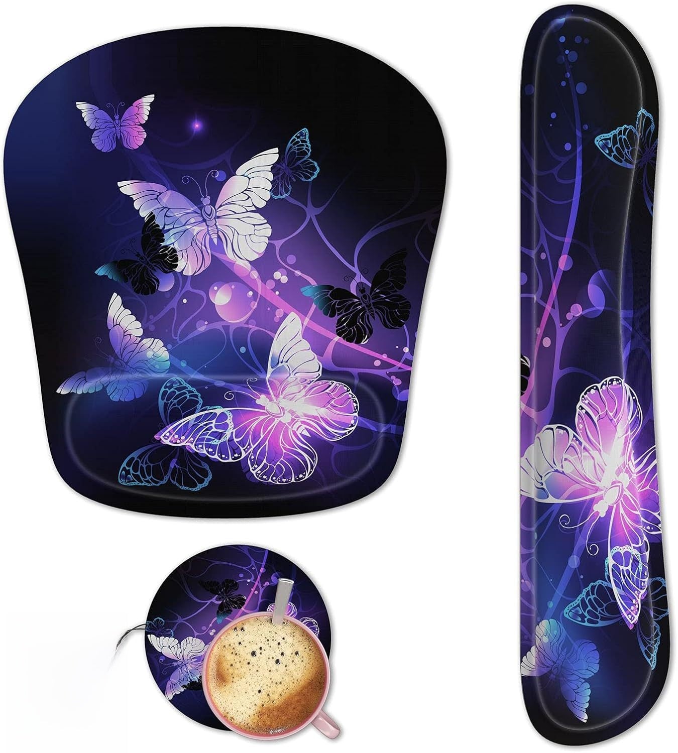Thickened Anti-Slip Memory Foam Mouse Pad for Desk Comfort