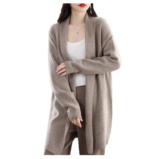 Buy Women’s Stylish Loose-Fitting Mid-Length Knit Cardigan Online