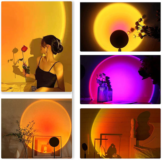 Rainbow Projection Desk Lamp – USB Powered Colorful Lighting