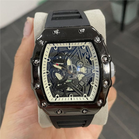 Cylindrical Men’s Watch with Luminous Quartz Movement for Men