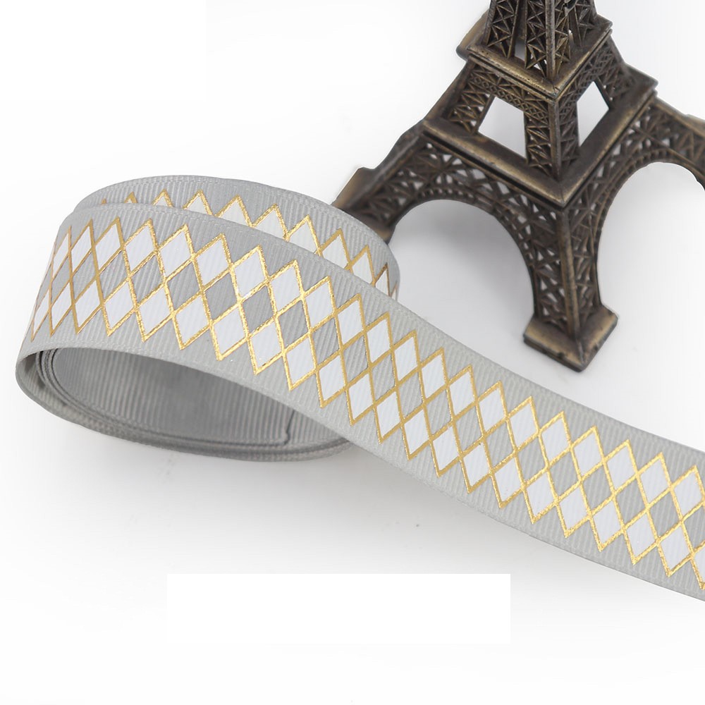 25mm Bronzing Geometric Rib Ribbon – Stylish Craft Ribbon