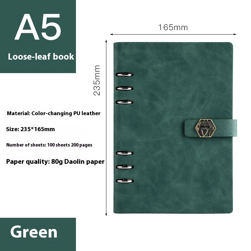 A5 Loose Leaf Notebook Removable Notepad for Office Meetings