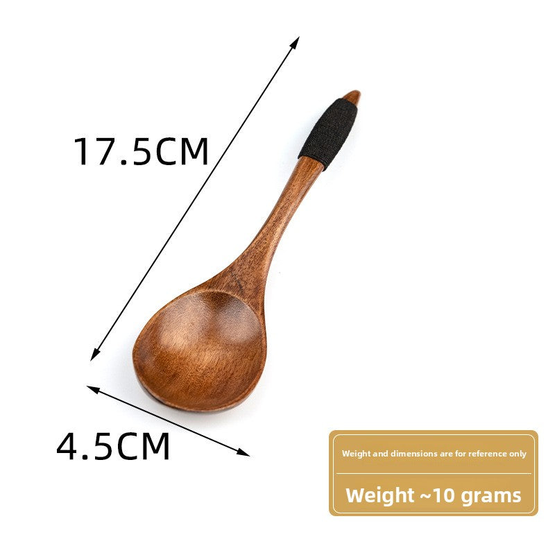 Long Handle Solid Wood Soup Spoon and Rice Spoon Tool