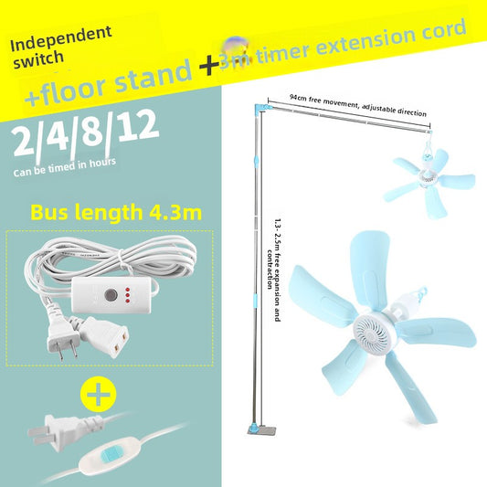 Mini Ceiling Fan with Strong Wind Power and Quiet Cooling