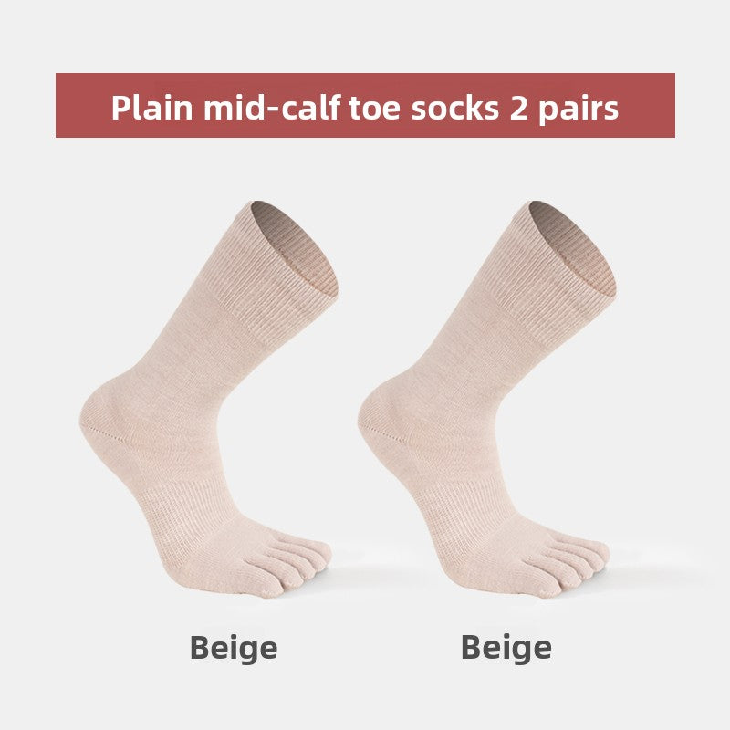 Women's Merino Wool Five-Toe Sports Socks Warm Daily Wear