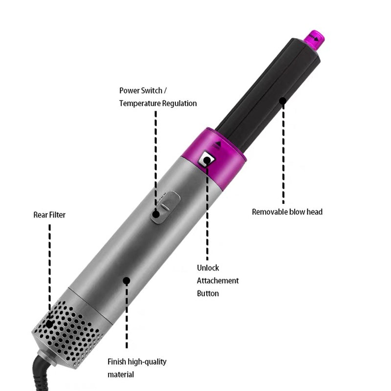 5-in-1 Hair Styling Comb with Hot Air