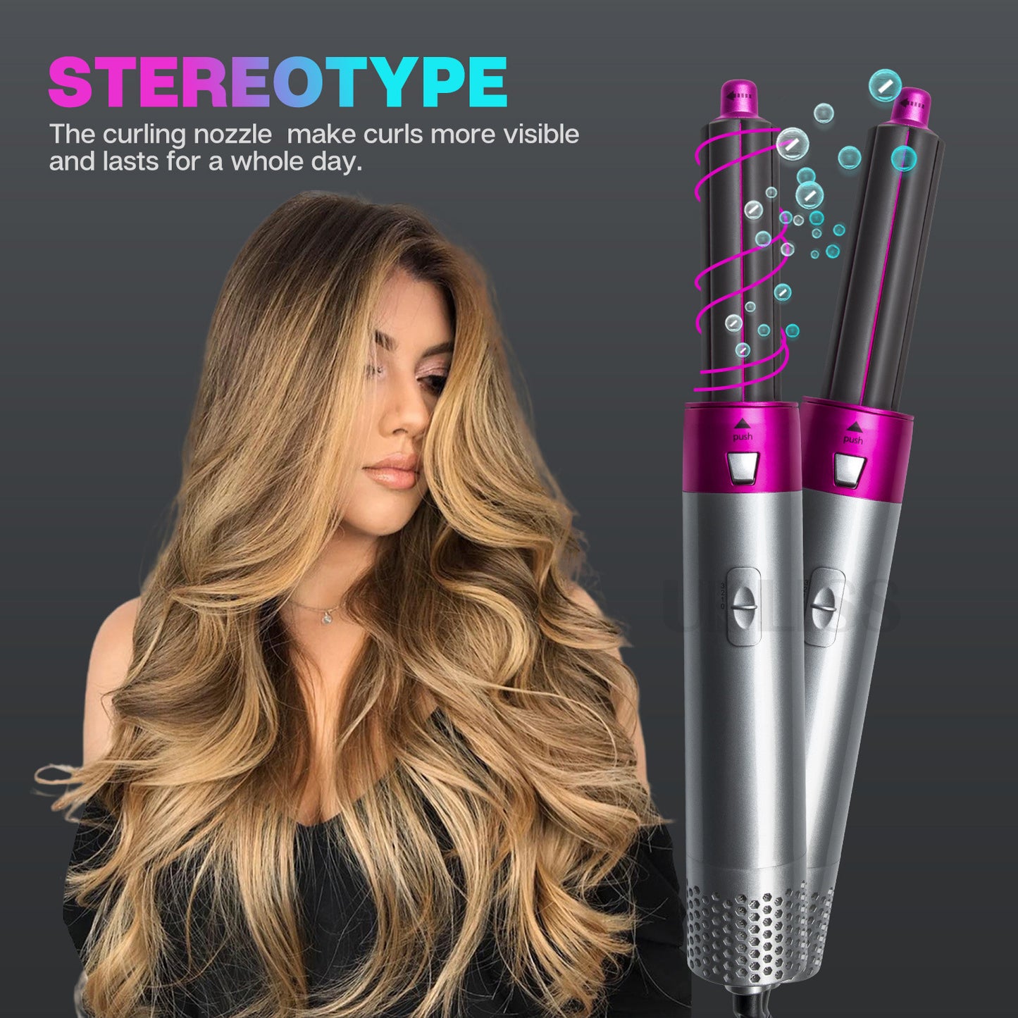 5-in-1 Hot Air Brush Automatic Curling Iron