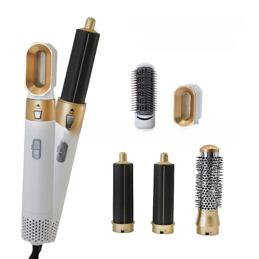 5-in-1 Hot Air Brush with Spray Painting and Automatic Curling Function