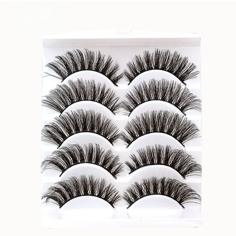 5 pairs of eyelashes