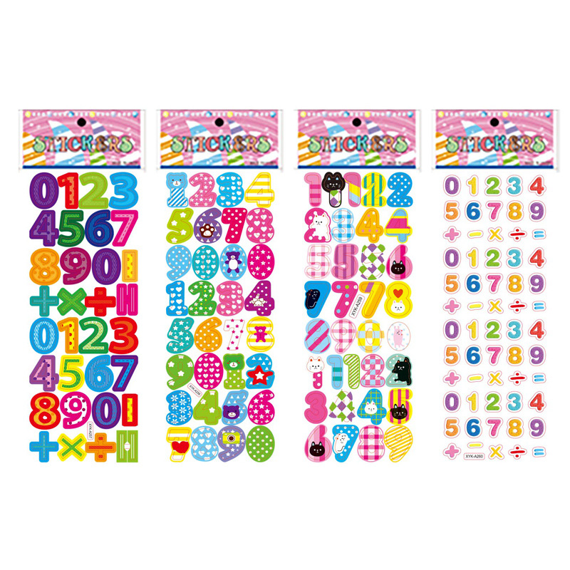 5 pcs of 3D three-dimensional children's cartoon creative stickers