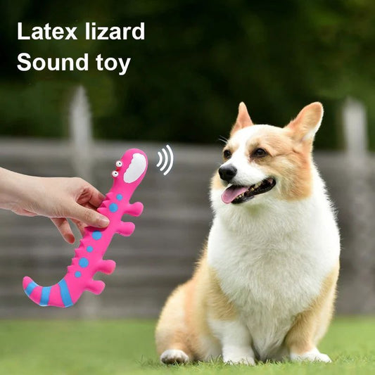 Latex Lizard Squeaky Dog Chew Toy for Small Medium Dogs