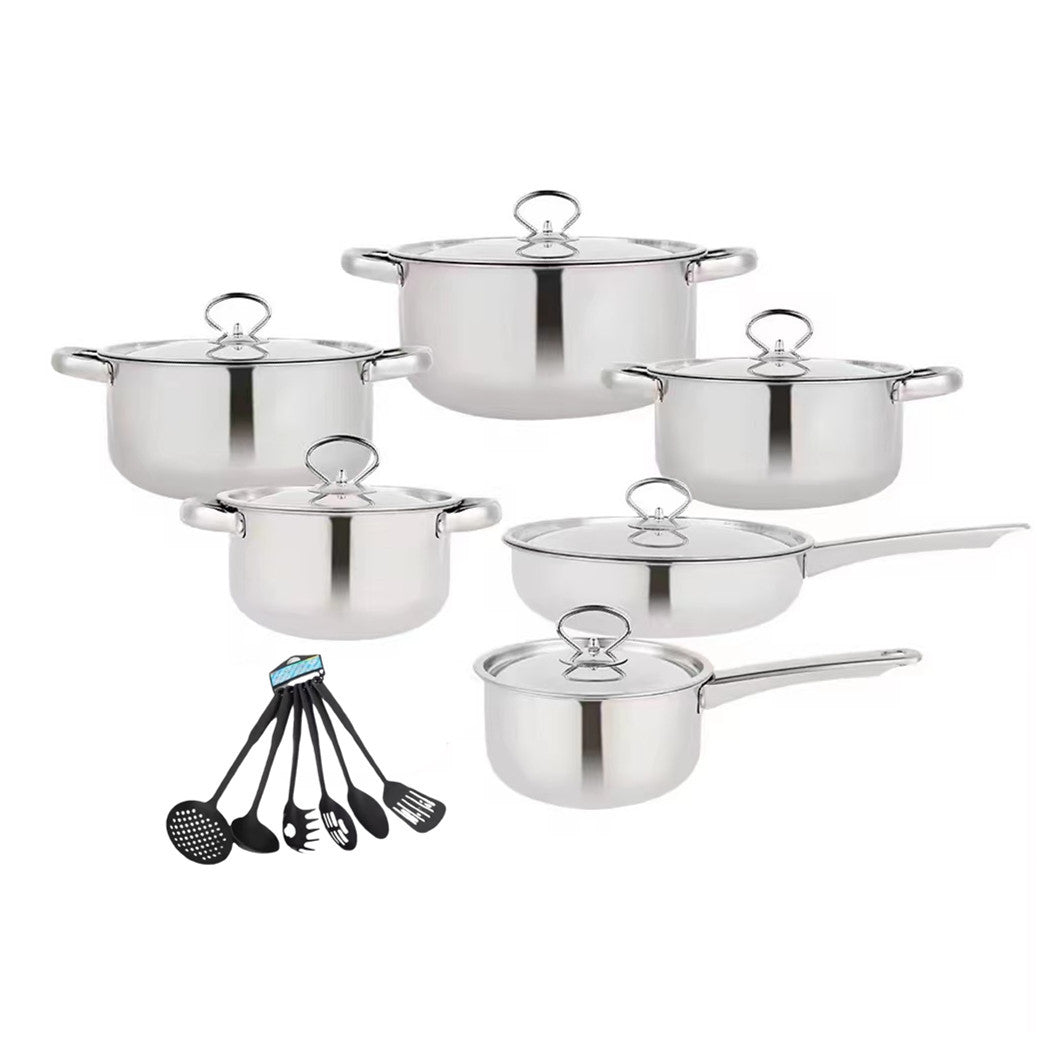 Stainless Steel Cookware Kitchen Pots & Pans Set Durable