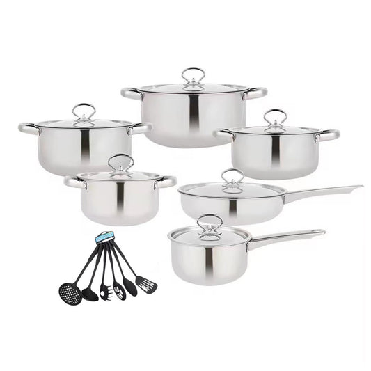 Stainless Steel Cookware Kitchen Pots & Pans Set Durable