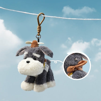 Cute West Highland Puppy Schnauzer Doll Bag Keychain Pendant