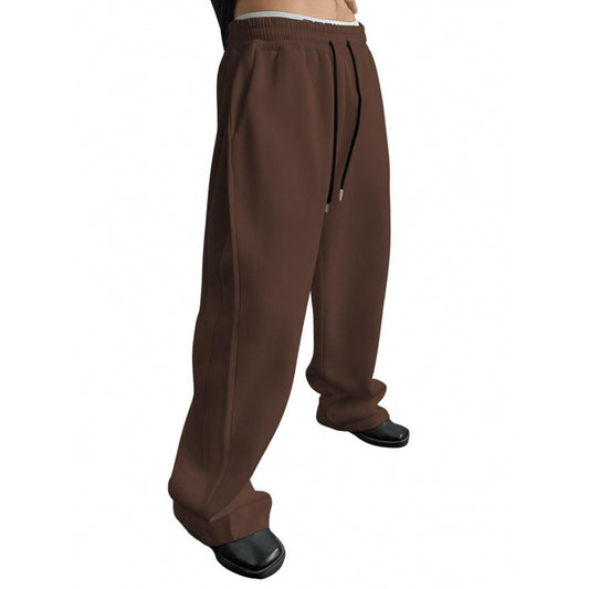 Buy Men’s Drawstring Waist Wide-Leg Loose Pants for Comfort