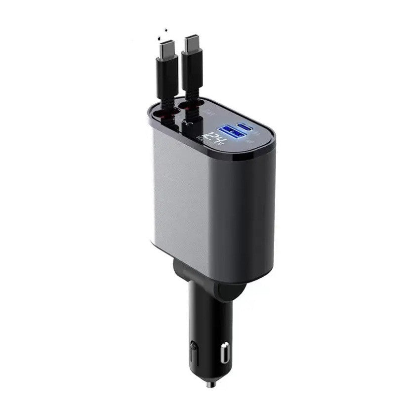 Metal Car Charger 100W Fast USB & TYPE-C Adapter for Your Car