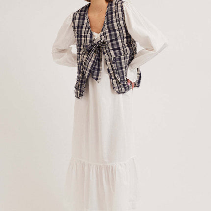 New FallWinter Womens Street-Style Lace-Up Vest Top