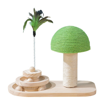 Pet Cat Tree Toys – Cat Scratch Post with Double Sisal Balls