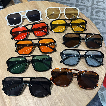 Double Beam Candy Color Sunglasses for Chic Summer Style