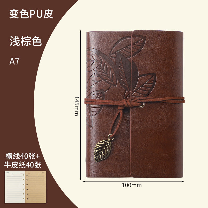 Creative Vintage Leaves Travel Diary Notebook Stationery