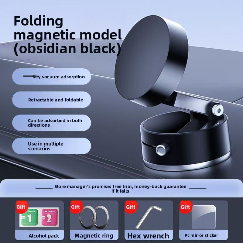 Magnetic Phone Holder With Rotation Charging Car Mount Gear