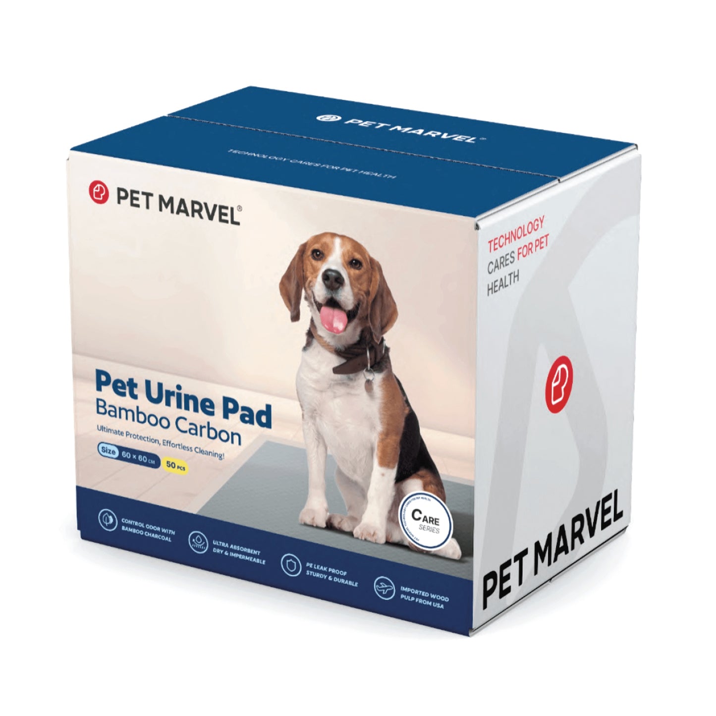 PETMARVEL Disposable Charcoal Puppy Pads for Odor Control