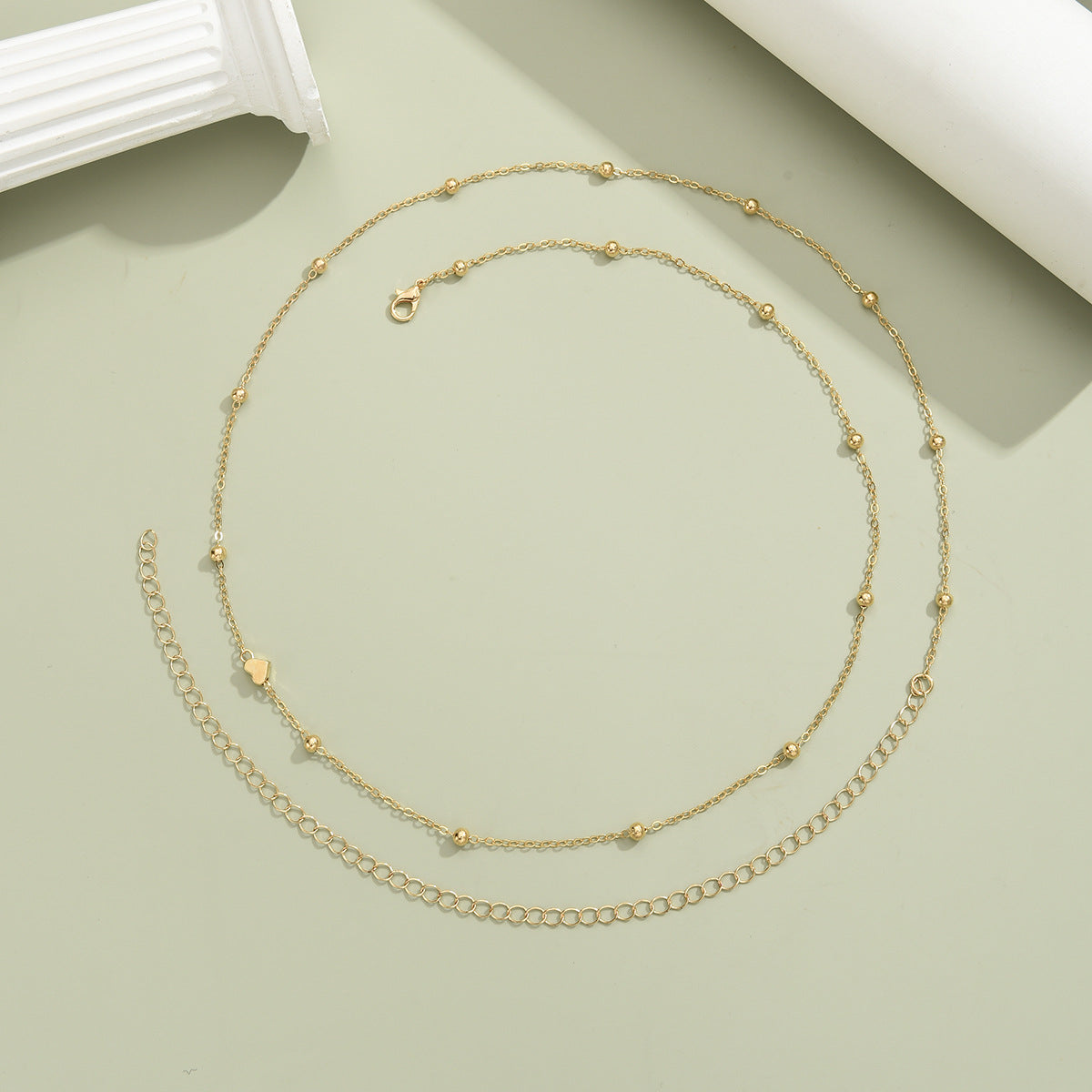 Buy Heart Shaped Bead Waist Chain Golden Alloy Summer Accessory