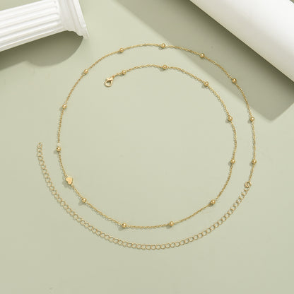 Buy Heart Shaped Bead Waist Chain Golden Alloy Summer Accessory