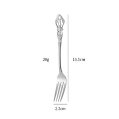 Silver center fork