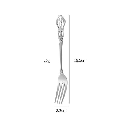 Gold Plated Stainless Steel Spoon Western Dinnerware Set