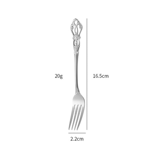 Gold Plated Stainless Steel Spoon Western Dinnerware Set
