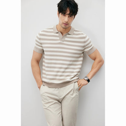 Buy Men’s Ice Silk V-Neck Shirt – Slim Fit Summer Wear