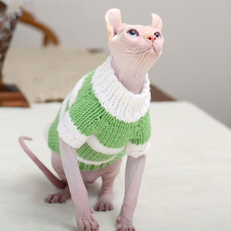 Hairless Cat Warm Sweater – Cozy Pet Cat Clothes Cold Weather