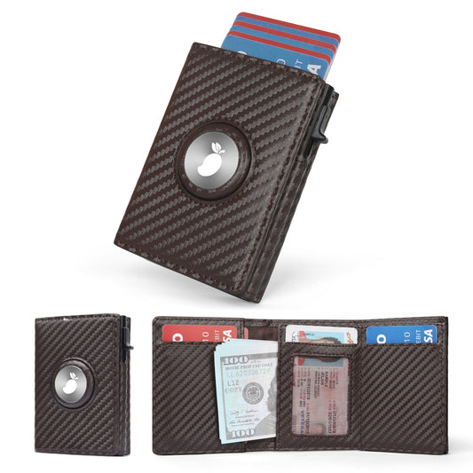 Three-Fold Leather Wallet Men Multi Functional Card Holder