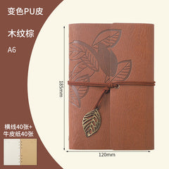 A6 Wood Brown Horizontal Line