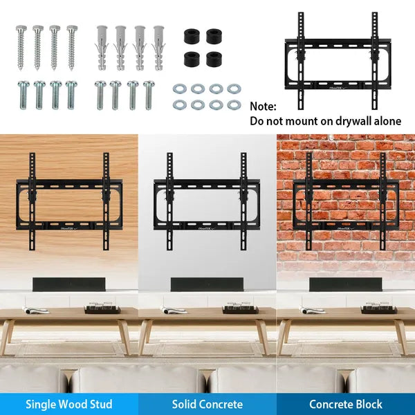 Tilt Dual Arm TV Wall Mount Brackets for 32-55in Screens