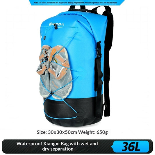 Stream-Tracking Backpack Waterproof Dry Wet Separation Bag