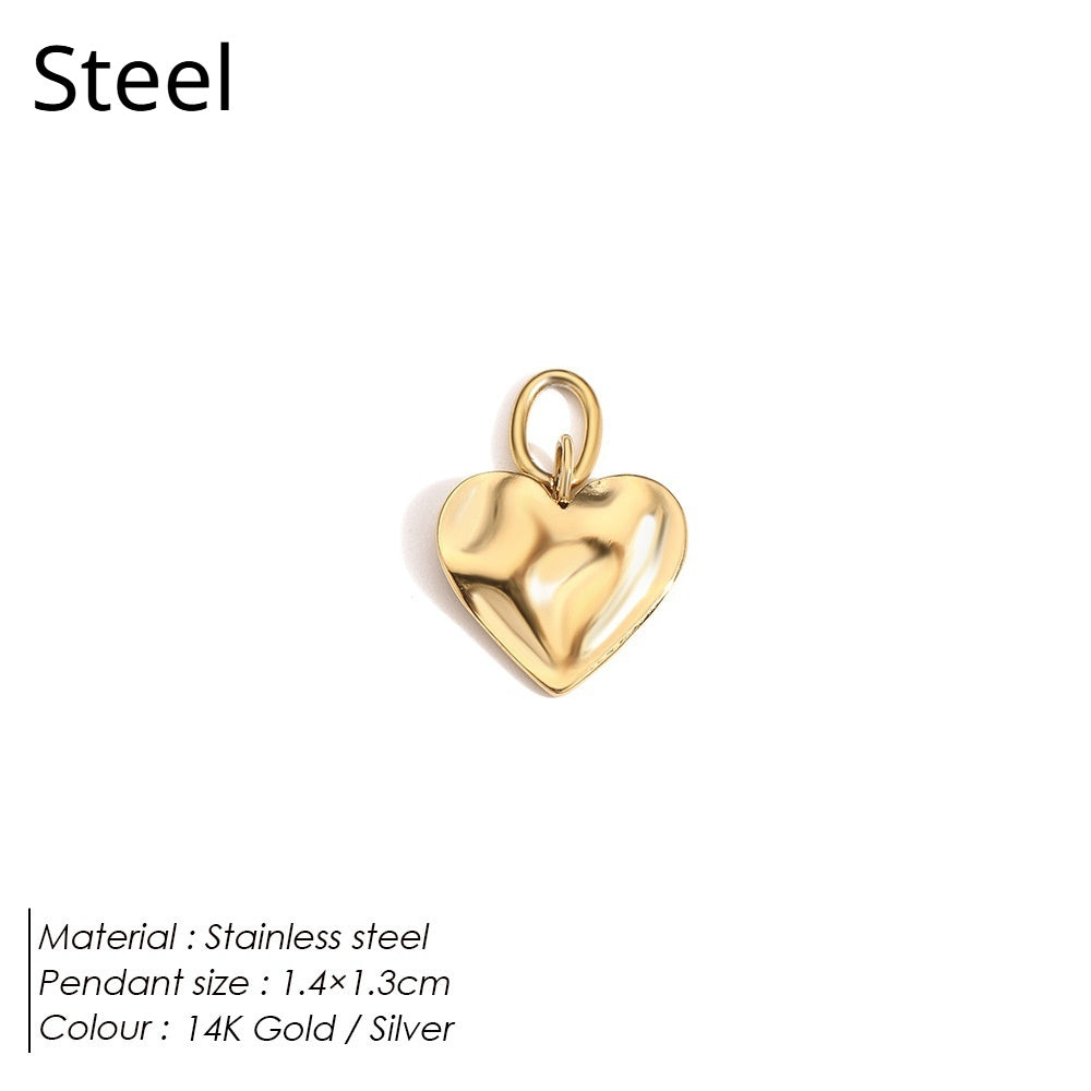 Stainless Steel Necklace Ring Earrings Set with Diamonds