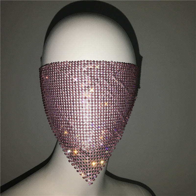 Buy Personality Trend Accessories Rhinestone Mask – Stylish Look