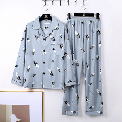 Buy Men’s Minimalist Long Sleeve Pajamas Sleepwear Set